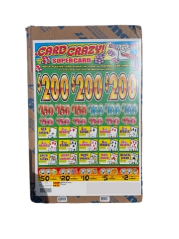 Card Crazy $1 Pull-Tabs Cash Board with 2,688 Tickets