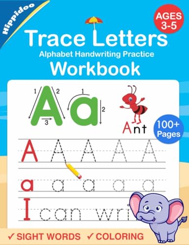 Trace Letters Alphabet Handwriting Workbook for Ages 3–5