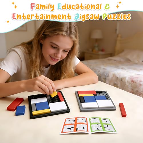 2-Piece Logic Puzzle Brain Teaser Set with 88 Challenges