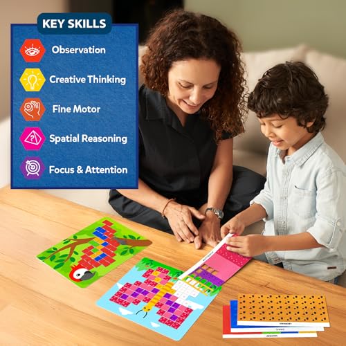 Skillmatics Reusable Mosaic 3D Craft Kit for Ages 3–8