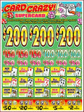 Card Crazy $1 Pull-Tabs Cash Board with 2,688 Tickets