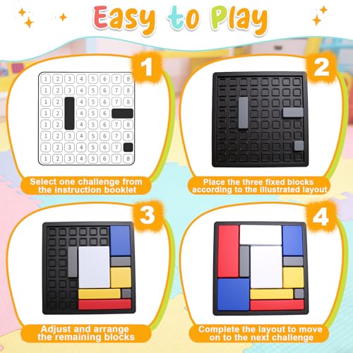 2-Piece Logic Puzzle Brain Teaser Set with 88 Challenges