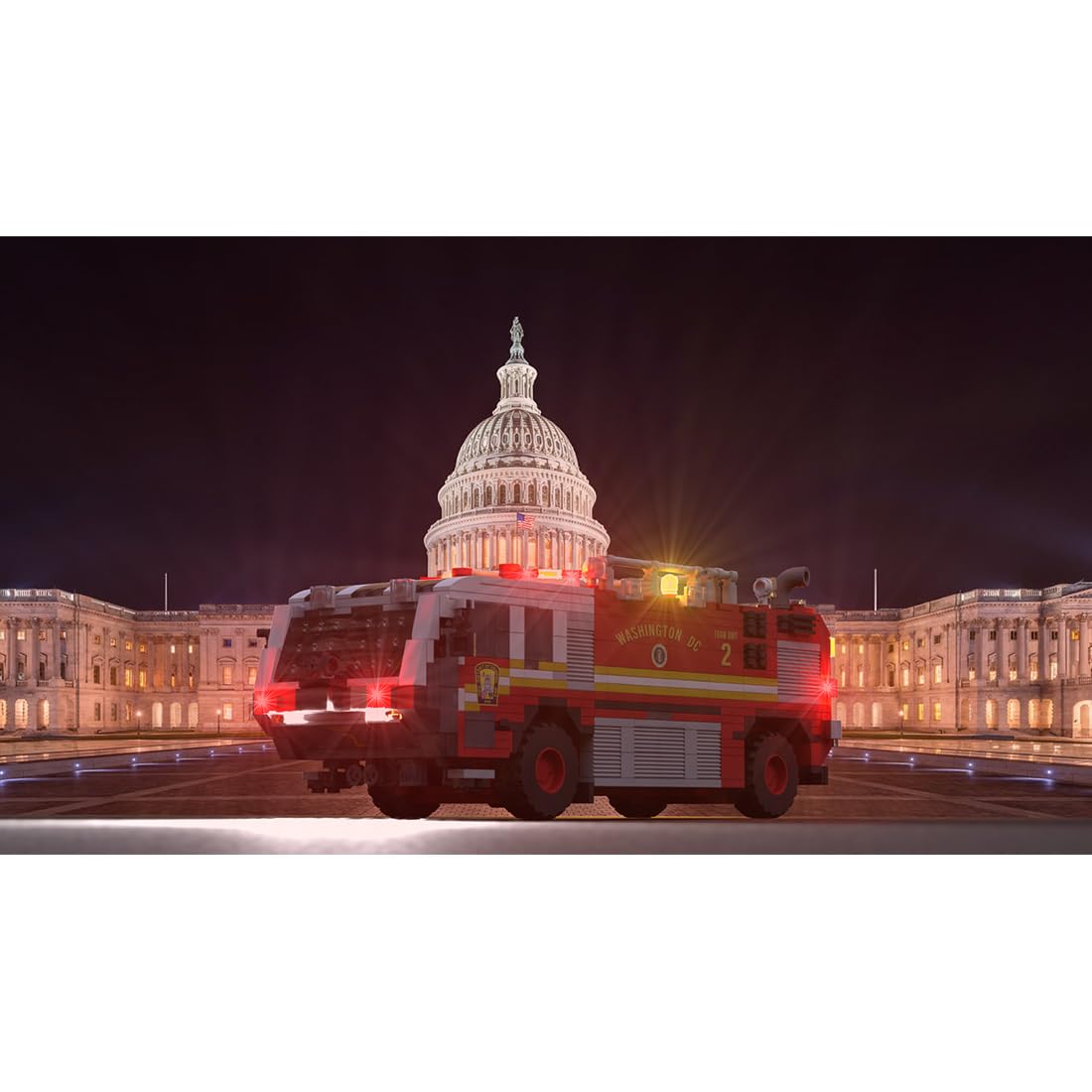 GoAssemb Type III Brush Fire Truck 767-Piece Building Set