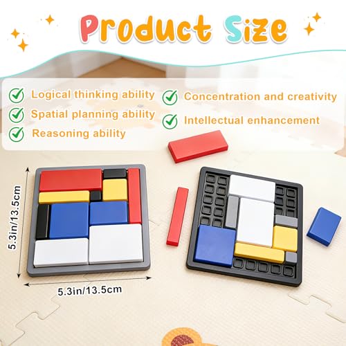 2-Piece Logic Puzzle Brain Teaser Set with 88 Challenges
