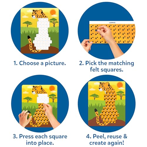 Skillmatics Reusable Mosaic 3D Craft Kit for Ages 3–8