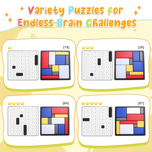 2-Piece Logic Puzzle Brain Teaser Set with 88 Challenges