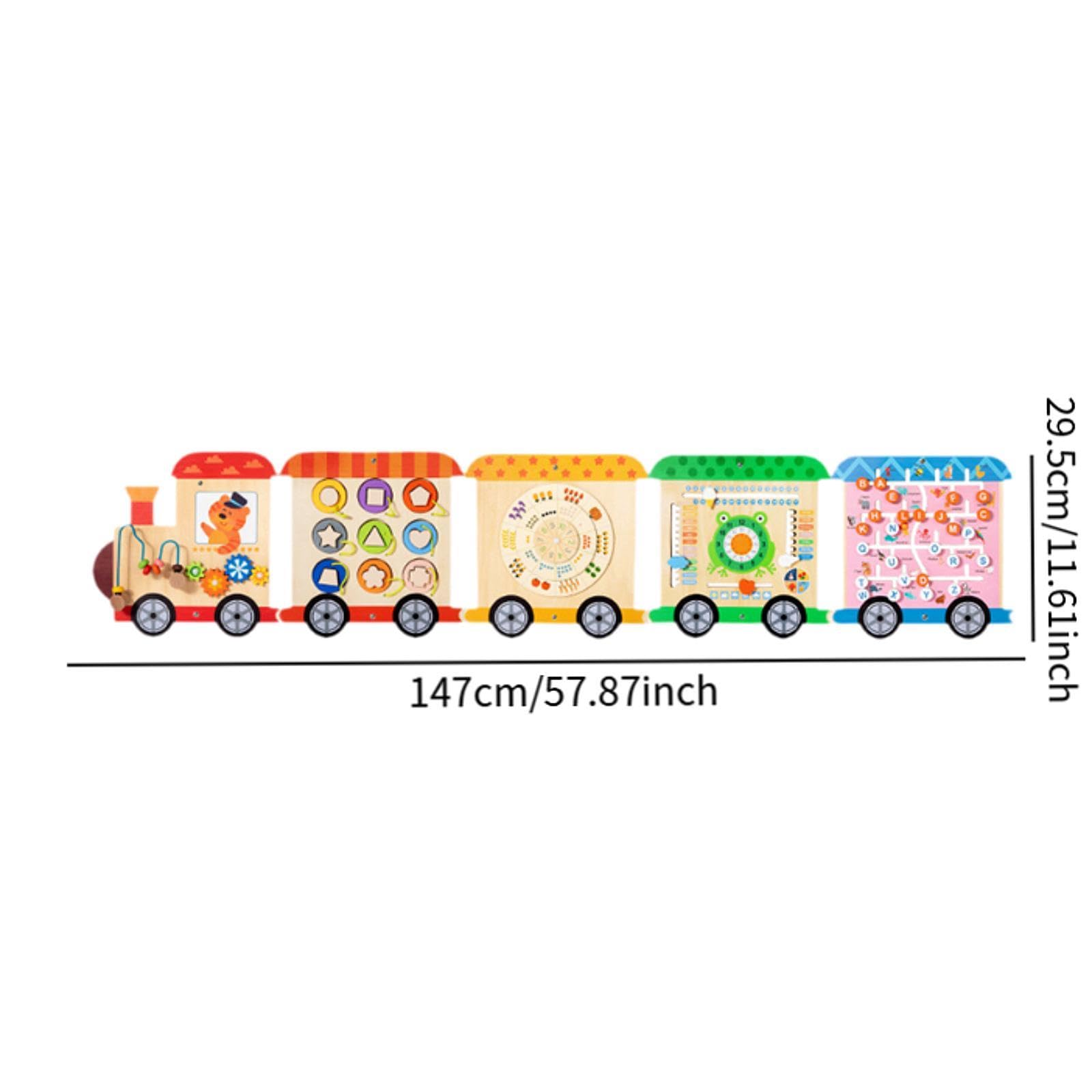 Harayaa Wooden Sensory Wall Board for Shapes and Colors
