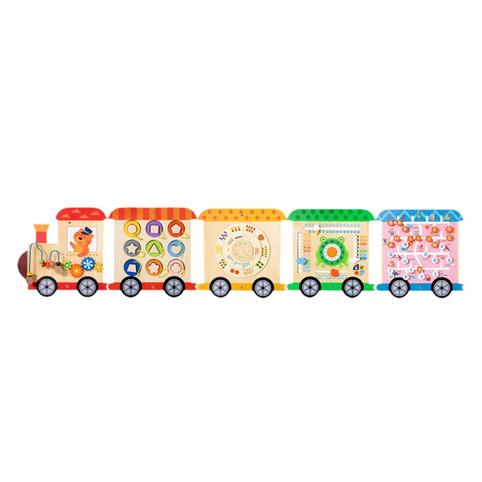 Harayaa Wooden Sensory Wall Board for Shapes and Colors