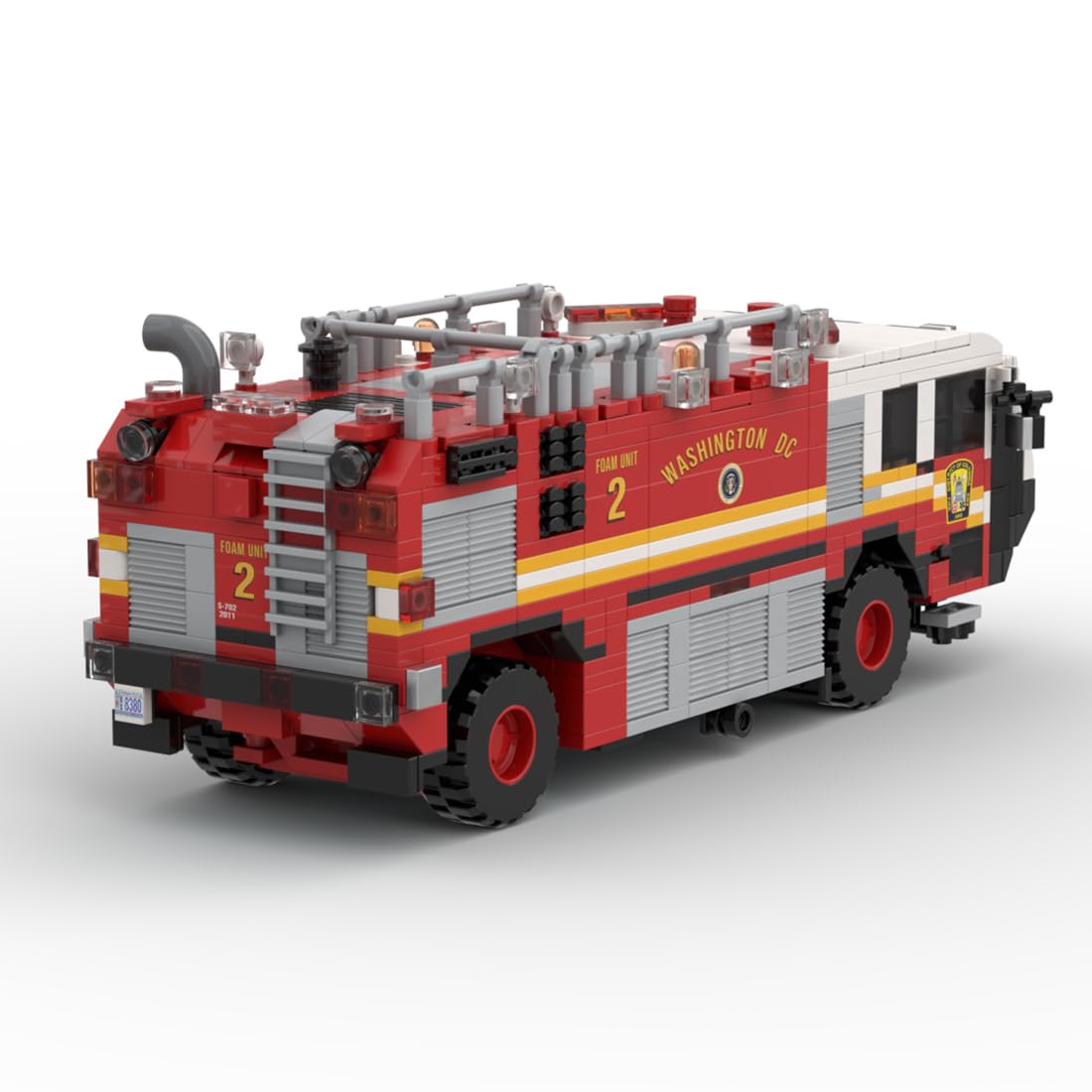 GoAssemb Type III Brush Fire Truck 767-Piece Building Set