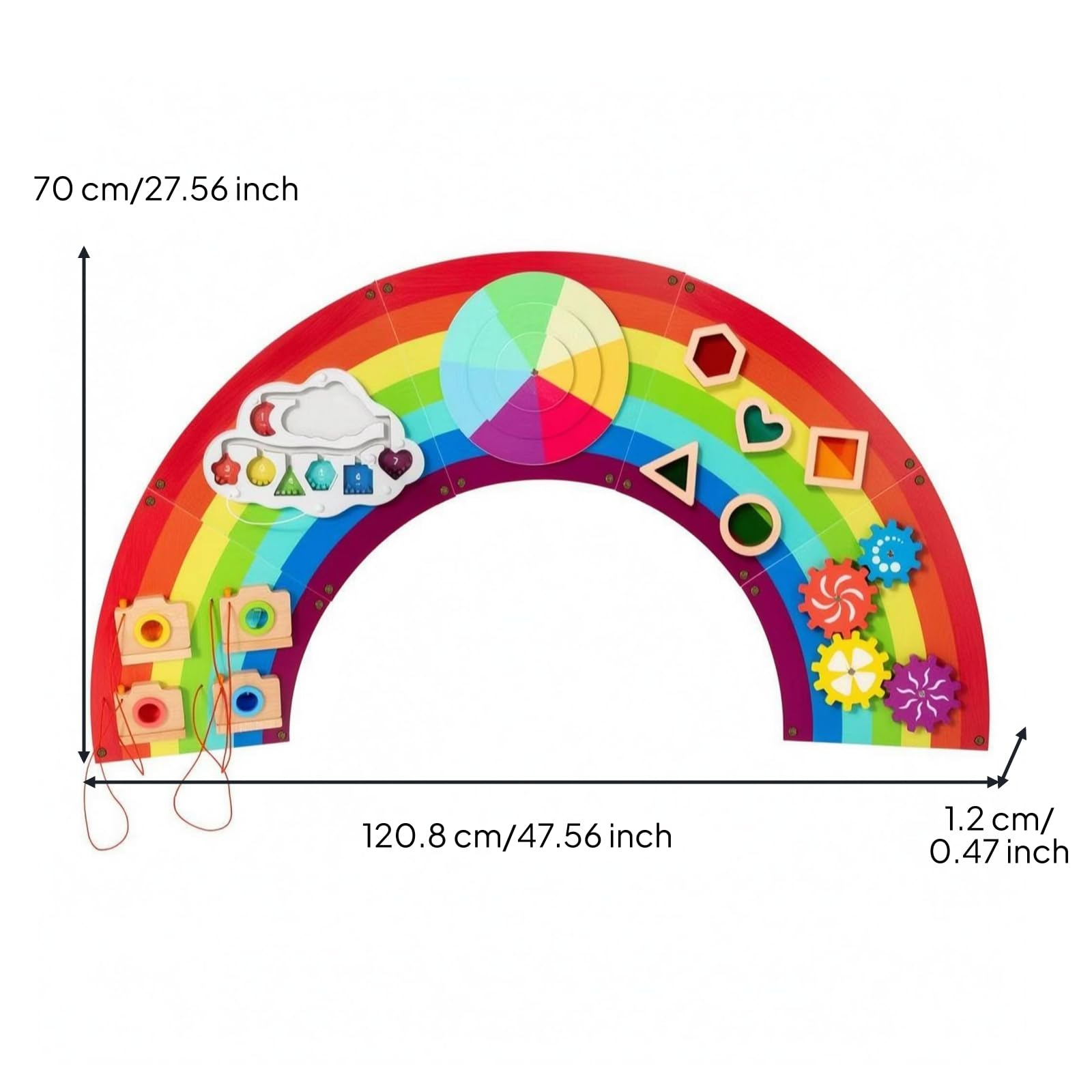 KQFCAZRE Interactive Sensory Busy Board for Fine Motor Skills