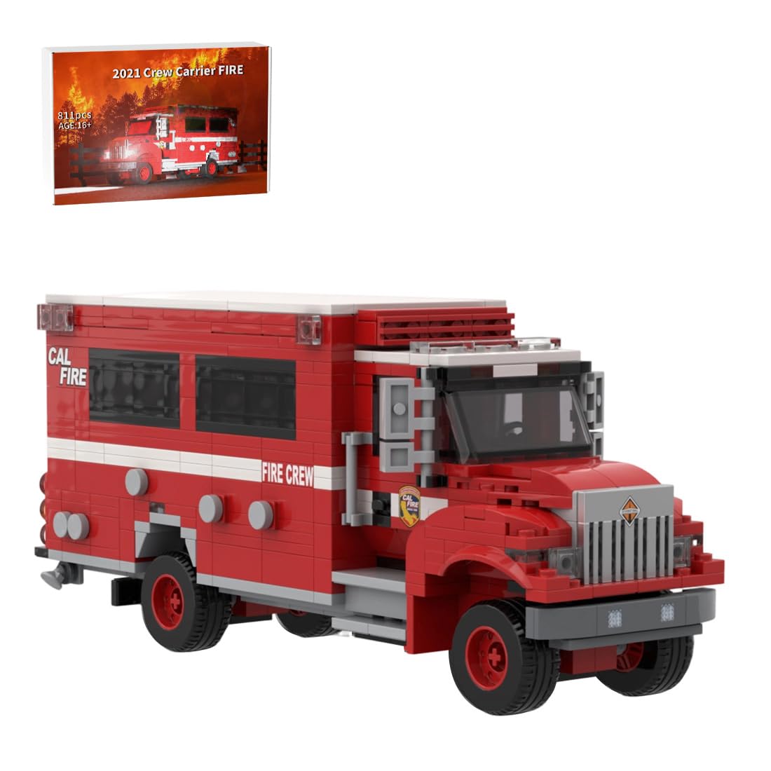 GoAssemb Type III Brush Fire Truck 767-Piece Building Set