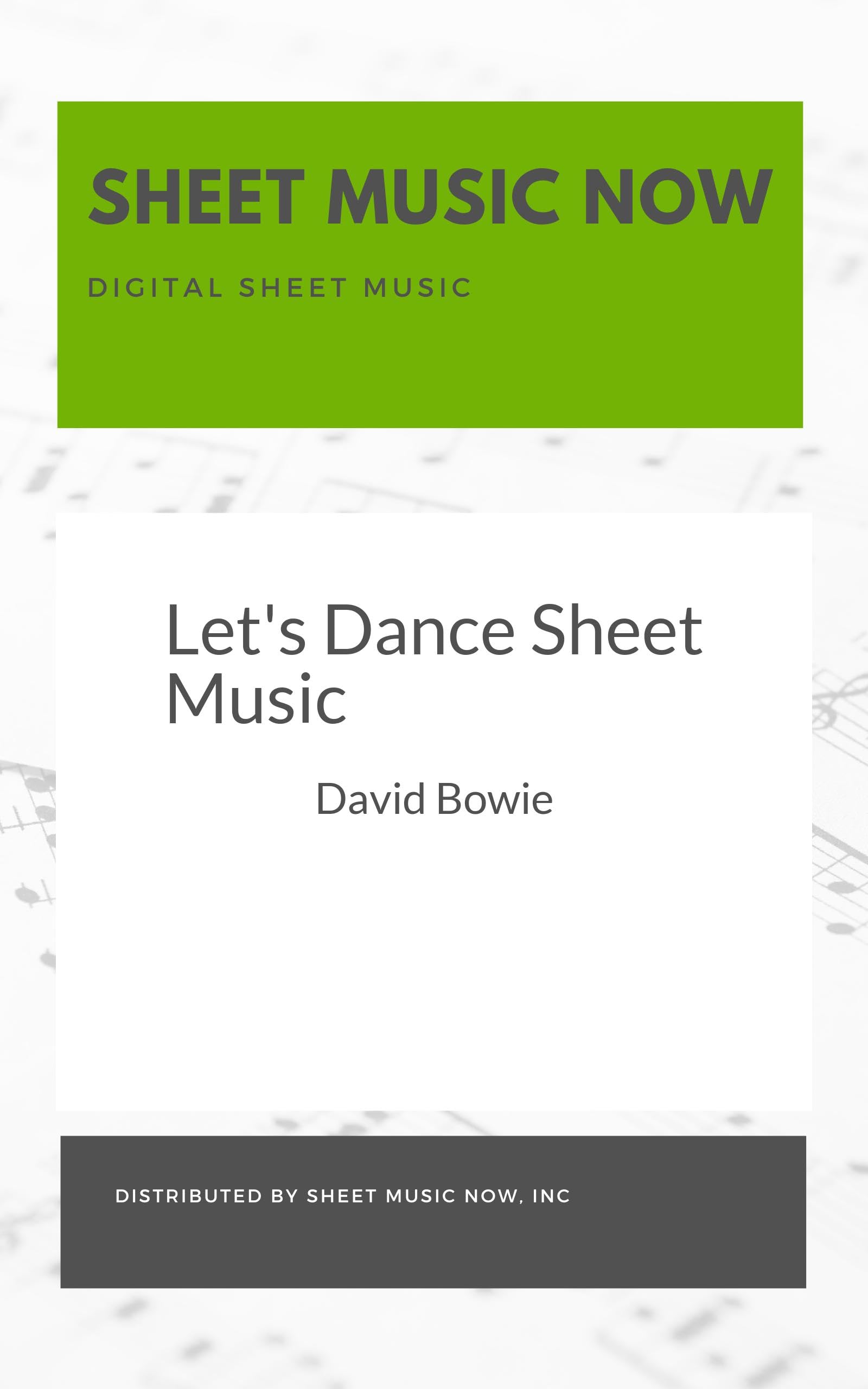 Let’s Dance Sheet Music for Piano, Voice and Guitar