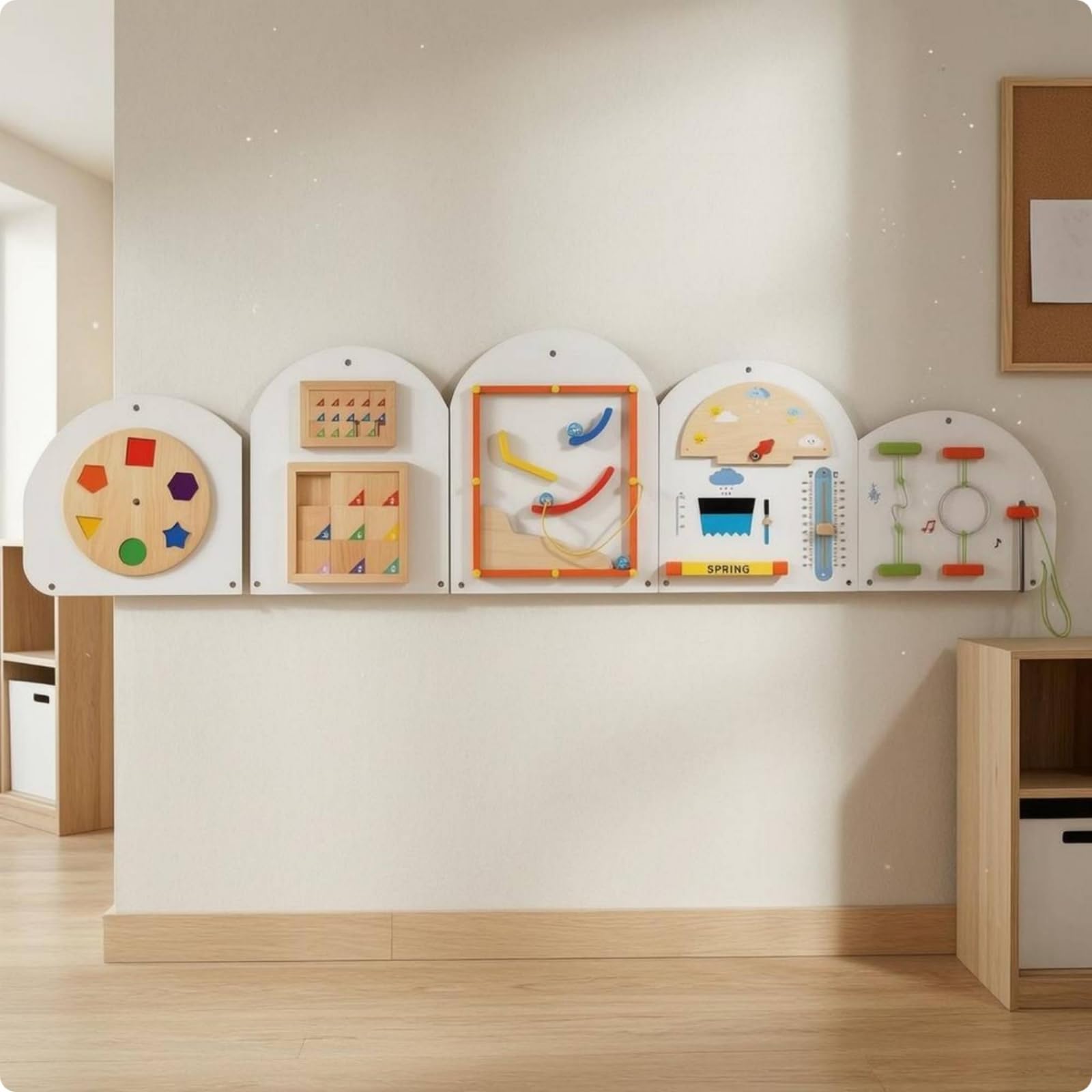 KQFCAZRE Interactive Sensory Busy Board for Fine Motor Skills