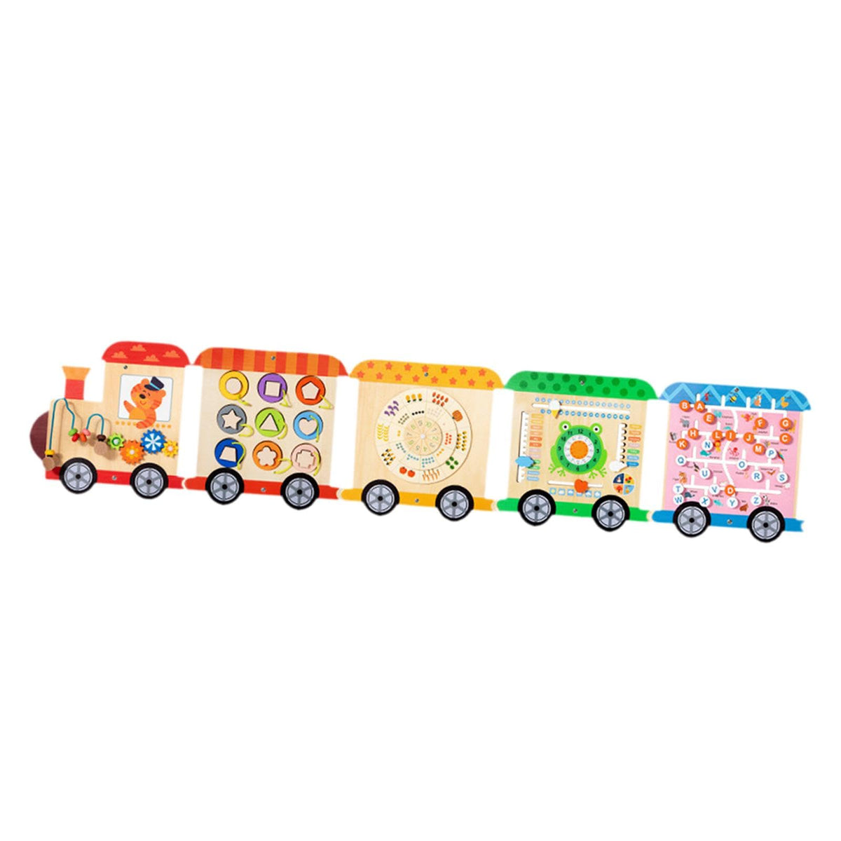 Harayaa Wooden Sensory Wall Board for Shapes and Colors