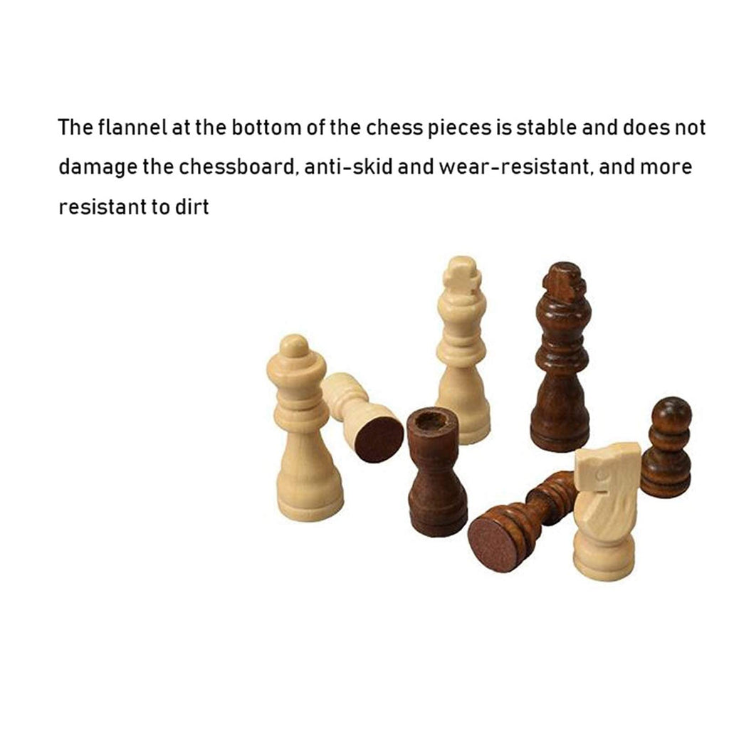 45cm Solid Wood Chess and Card Game Set with Storage