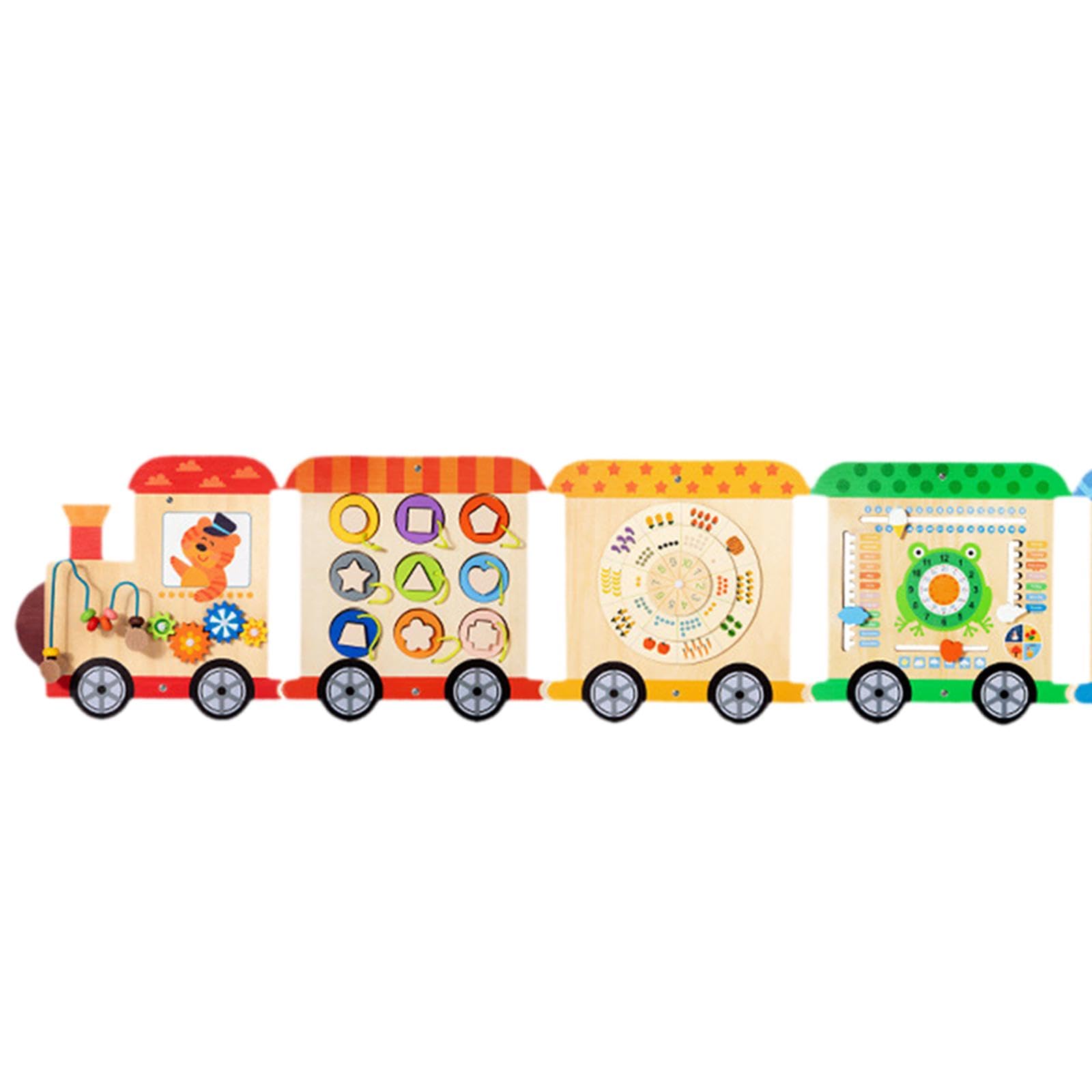 Harayaa Wooden Sensory Wall Board for Shapes and Colors