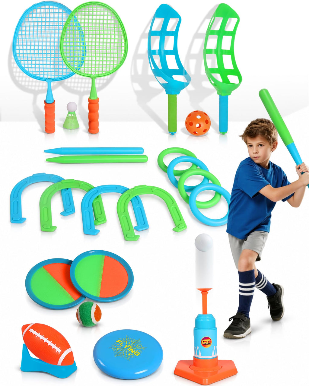 8-in-1 Backyard Sports Game Set for Kids Ages 4–8