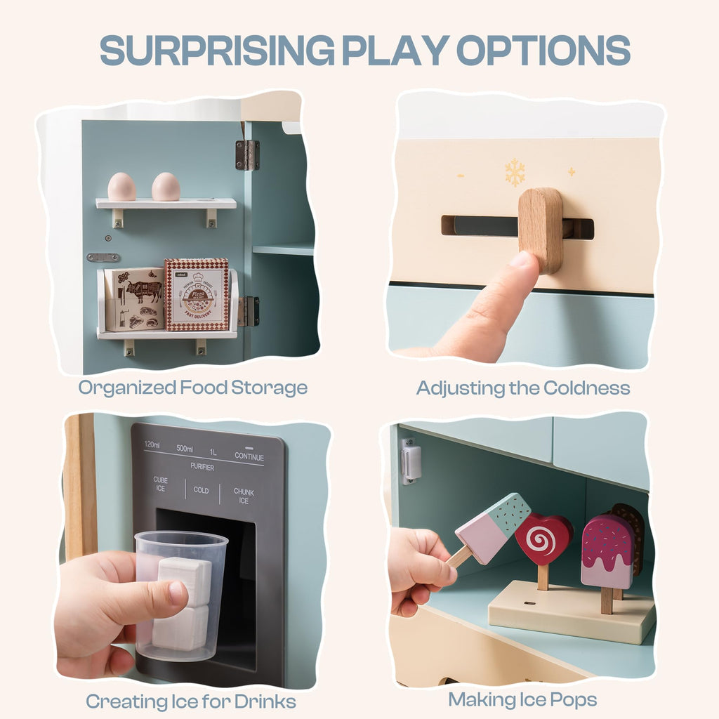 ROBOTIME Wooden Kitchen Playset for Toddlers and Kids