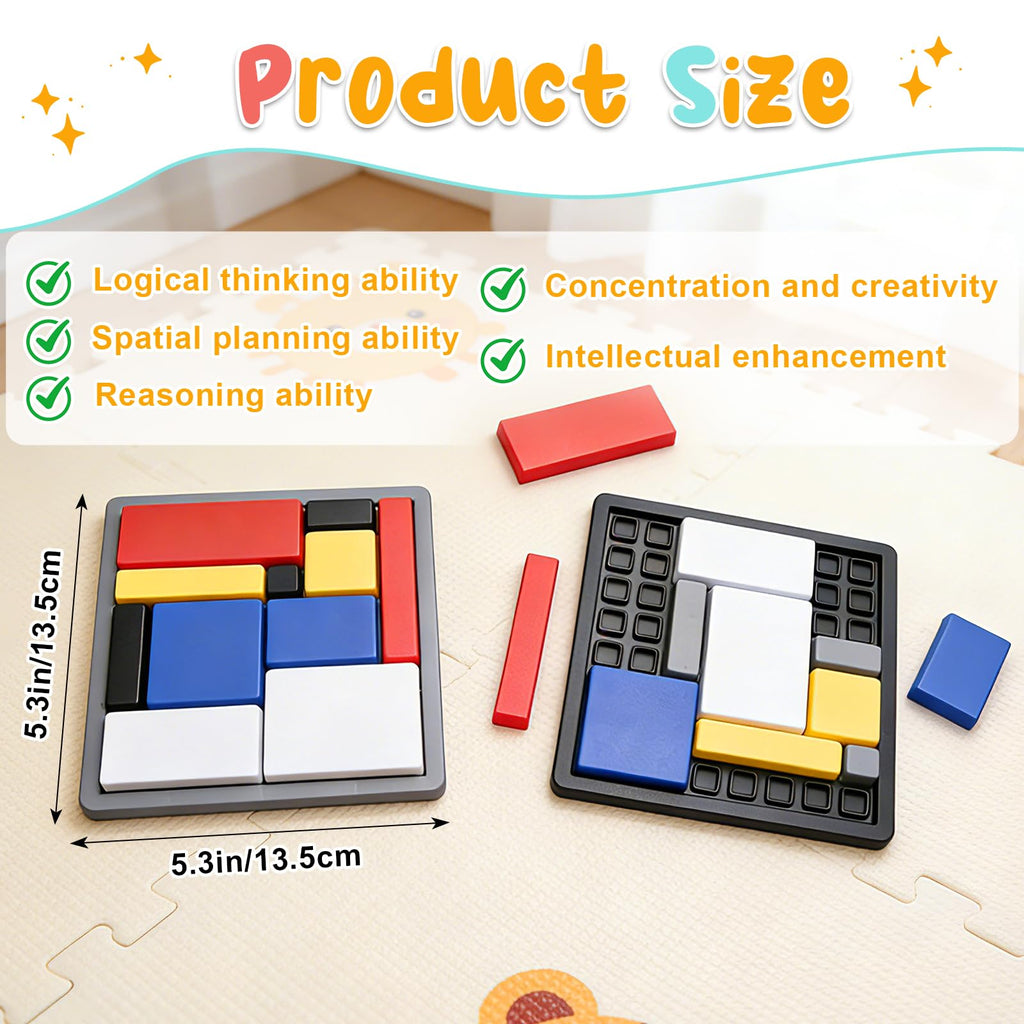 2-Piece Logic Puzzle Brain Teaser Set with 88 Challenges