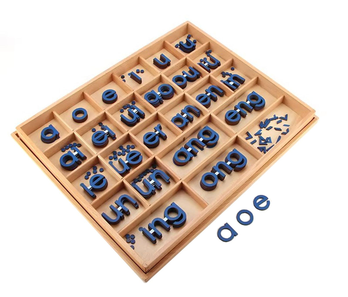 BANGYUA Montessori Wooden Movable Alphabet Learning Set