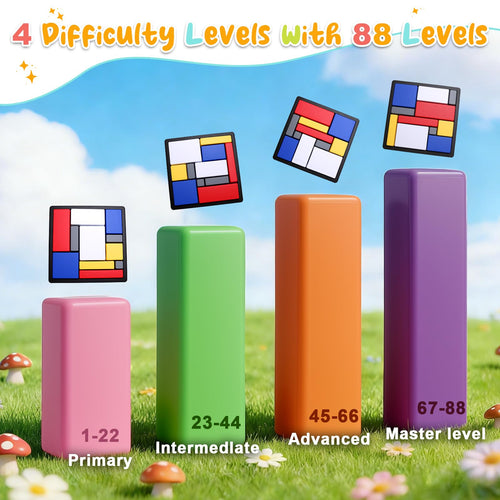 2-Piece Logic Puzzle Brain Teaser Set with 88 Challenges