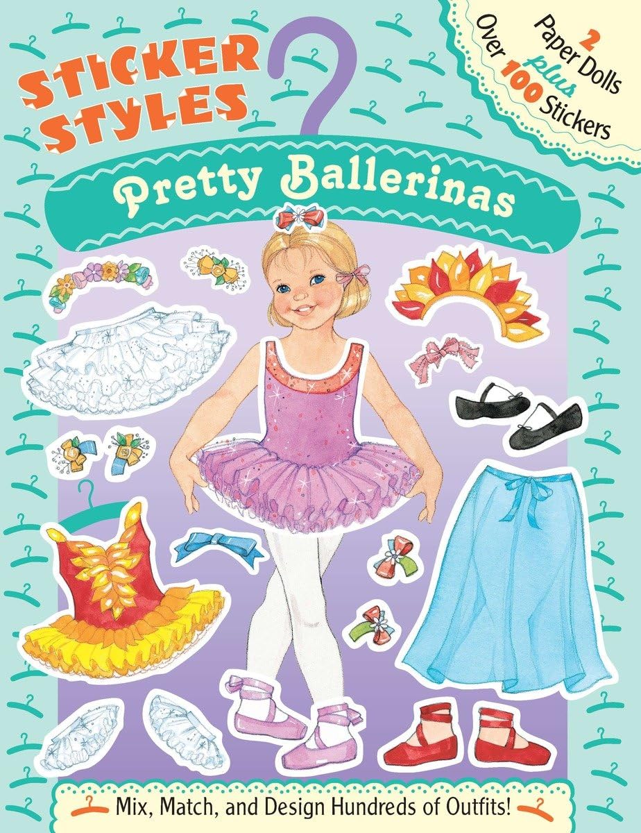 Pretty Ballerinas Sticker Styles Activity Book for Kids