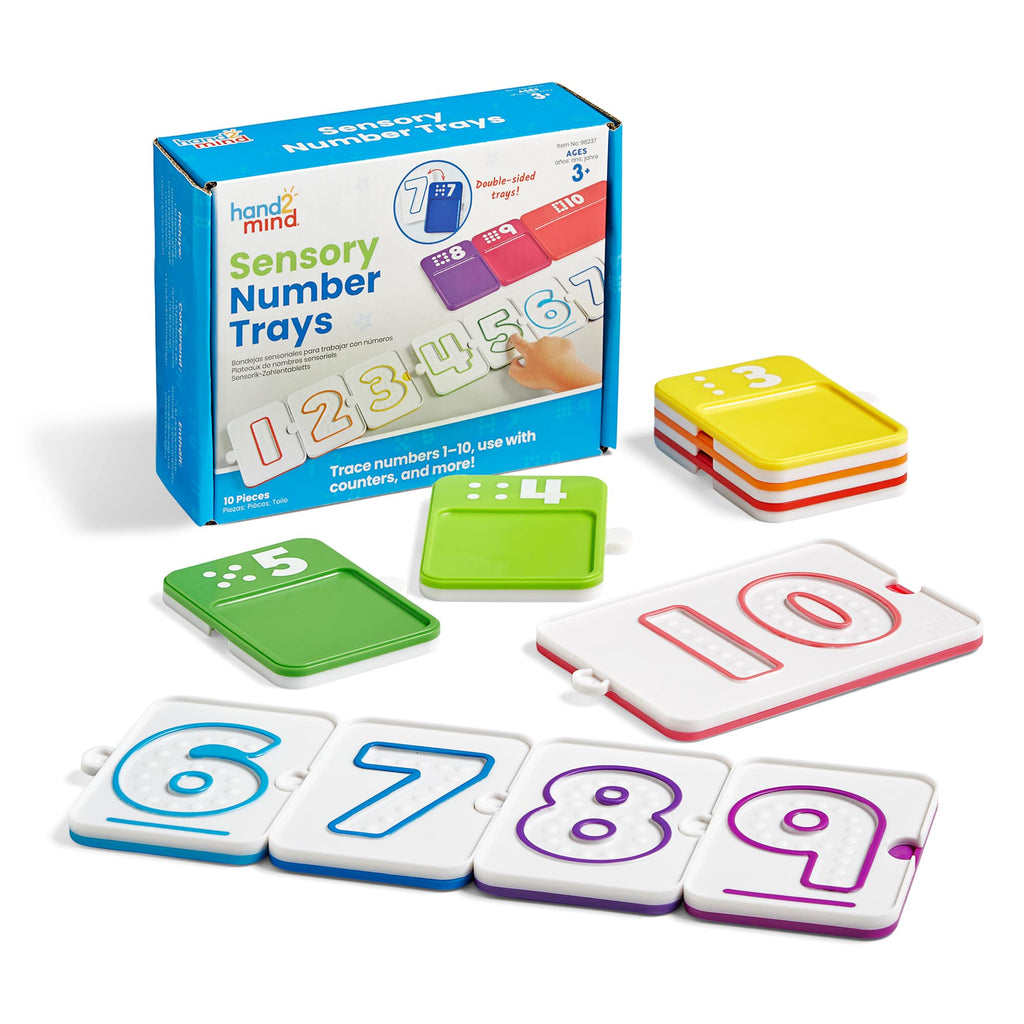 hand2mind Sensory Number Trays for Counting and Writing