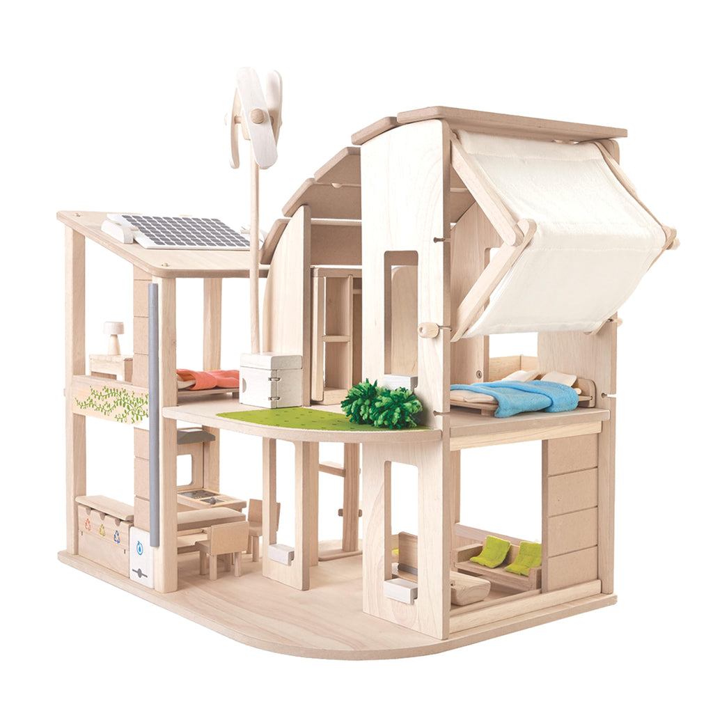 PlanToys Victorian Wooden Dollhouse Playset for Kids