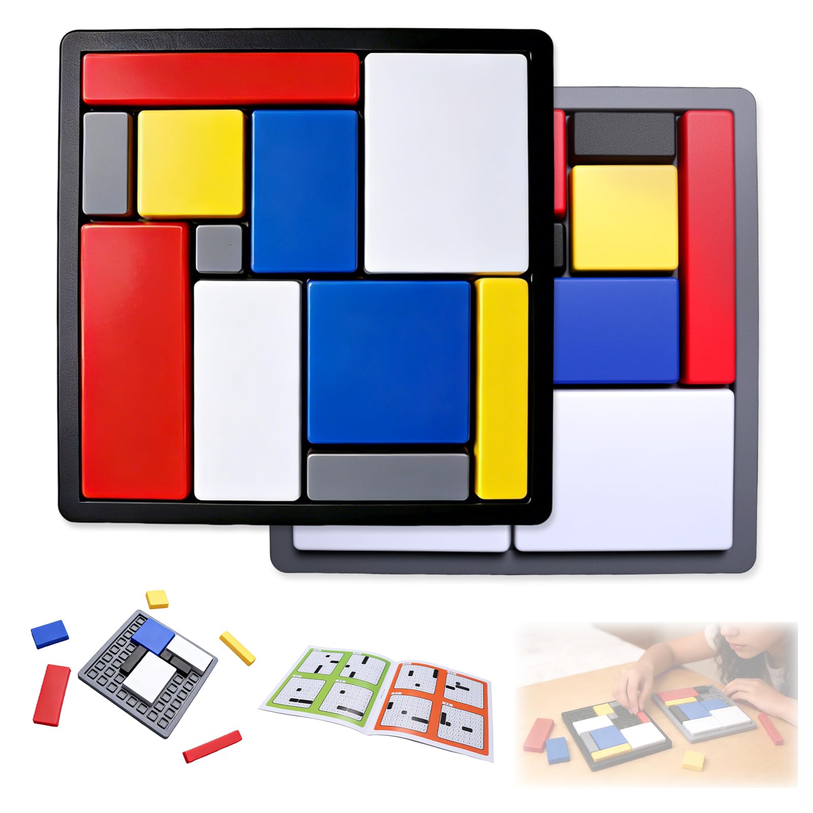 2-Piece Logic Puzzle Brain Teaser Set with 88 Challenges