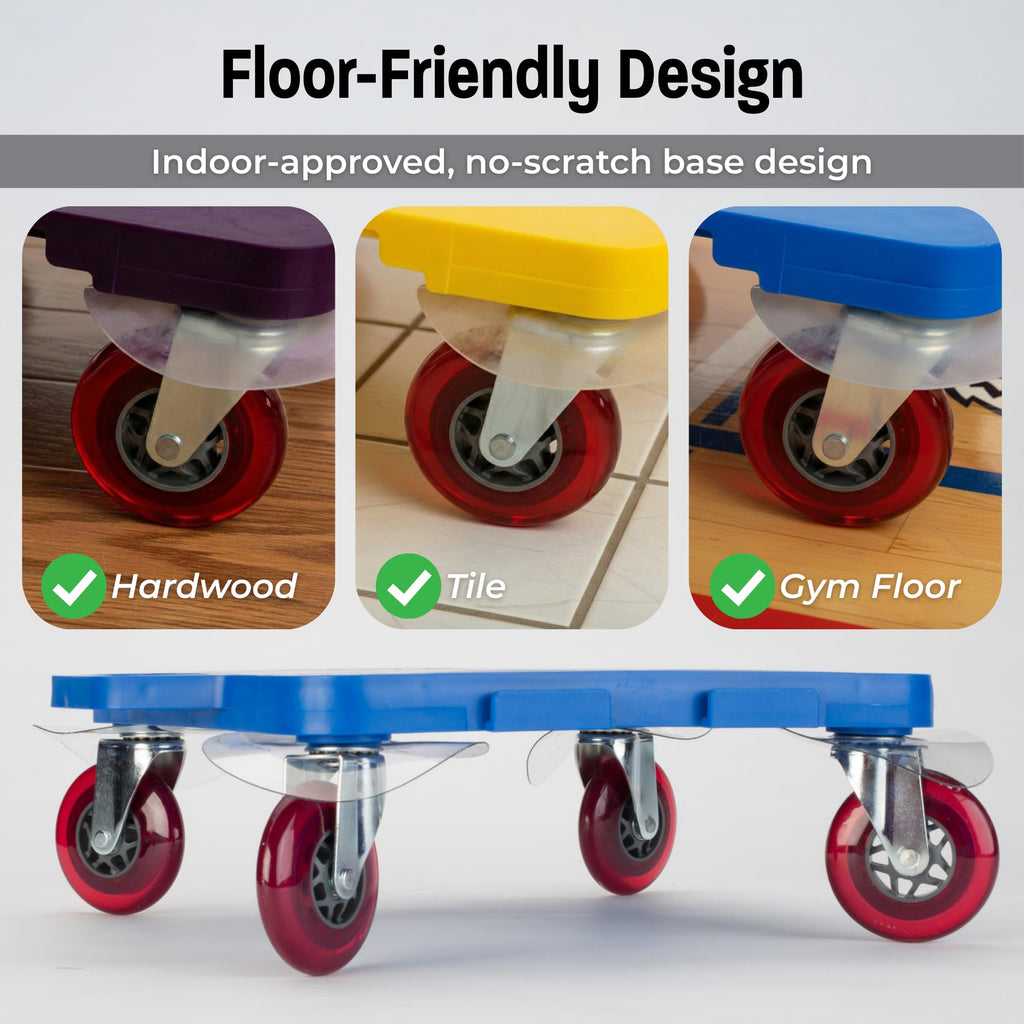 Cosom 16-Inch Sit and Scoot Board with Safety Handles