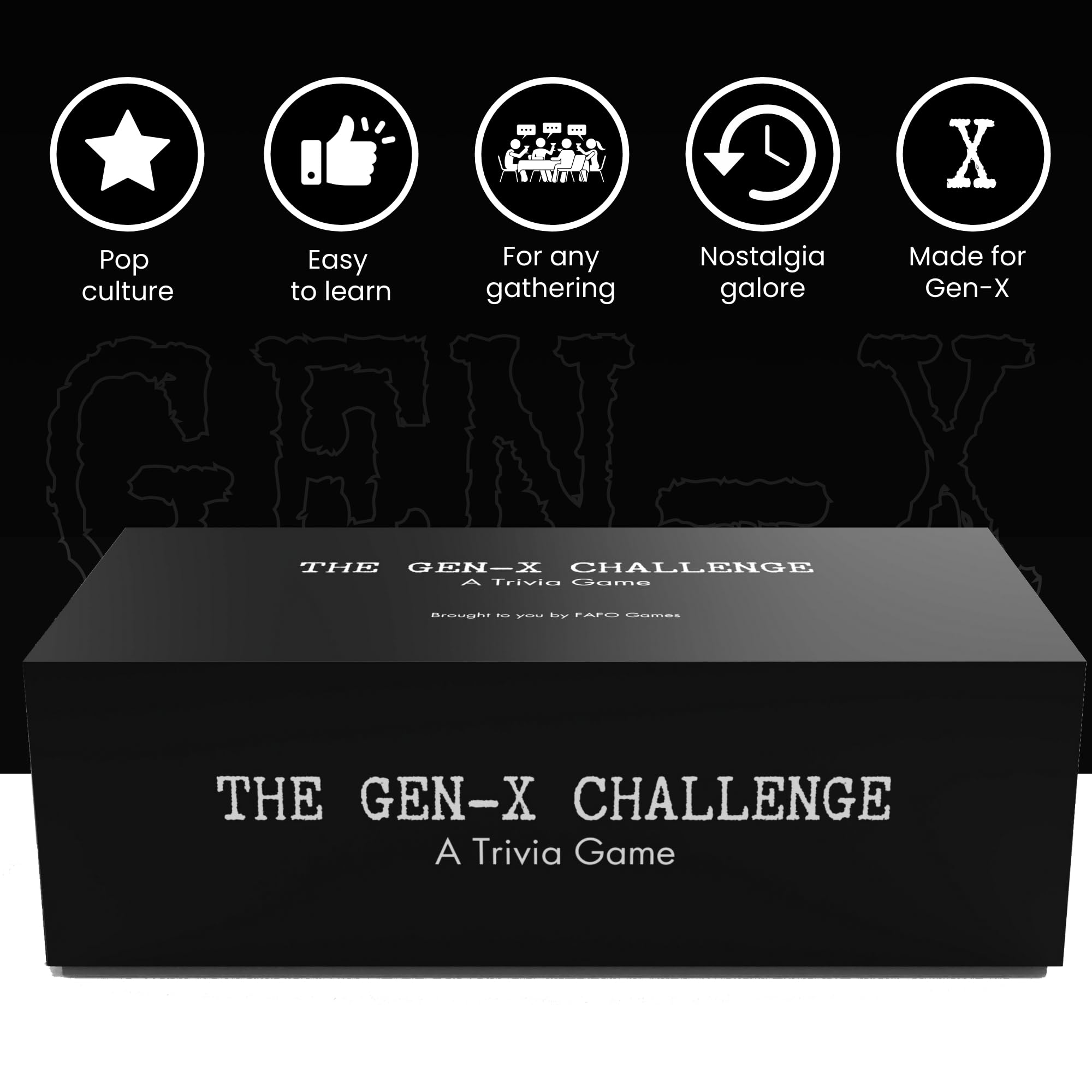 FAFO Games Gen-X Challenge 80s and 90s Trivia Game