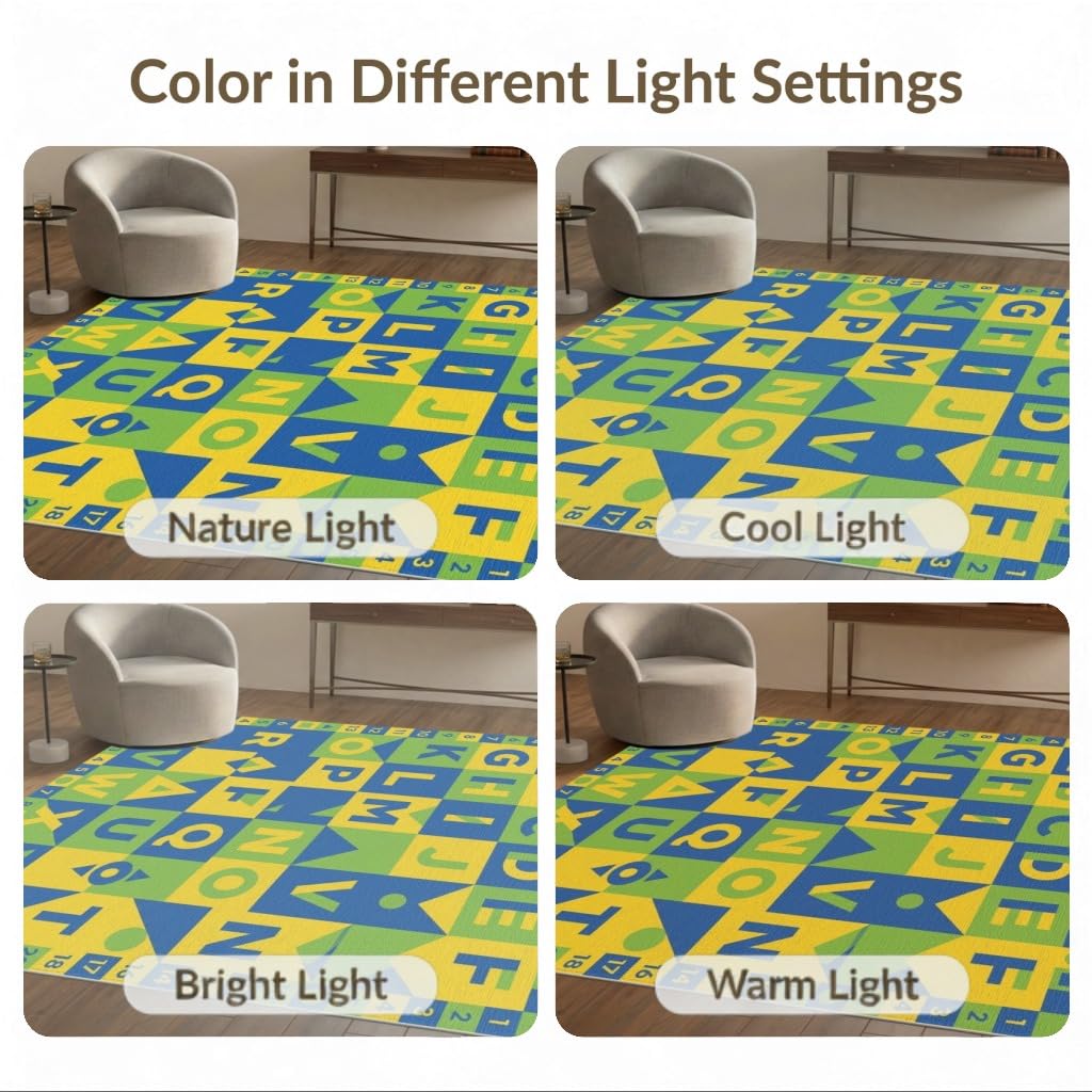 ODIKA Washable Non-Slip Stain-Resistant Area Rug