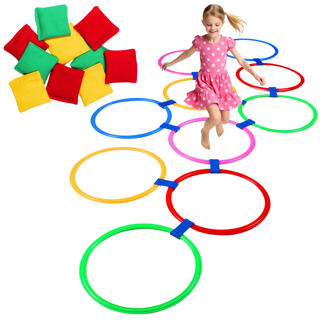 WTYIY Multi-Game Hopscotch Set with Bean Bags