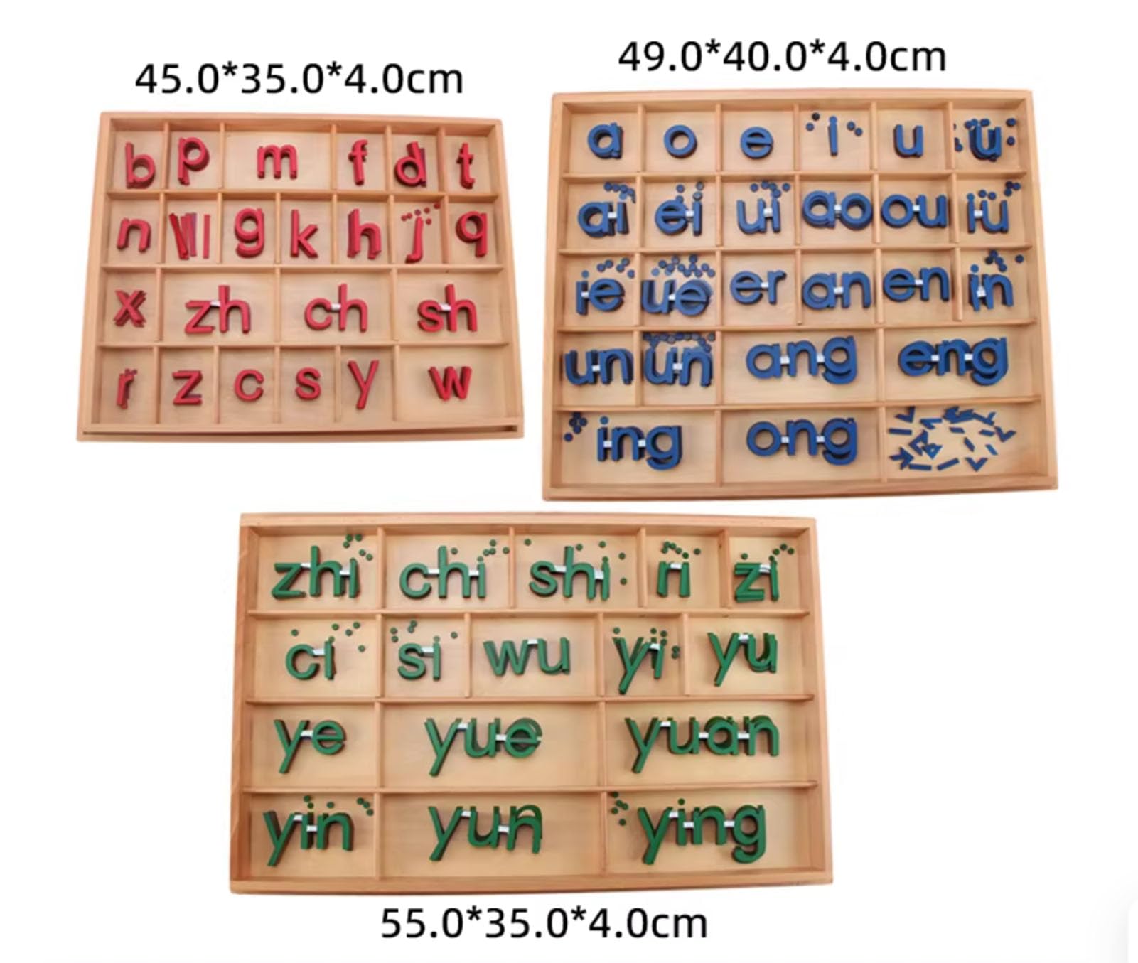 BANGYUA Montessori Wooden Movable Alphabet Learning Set