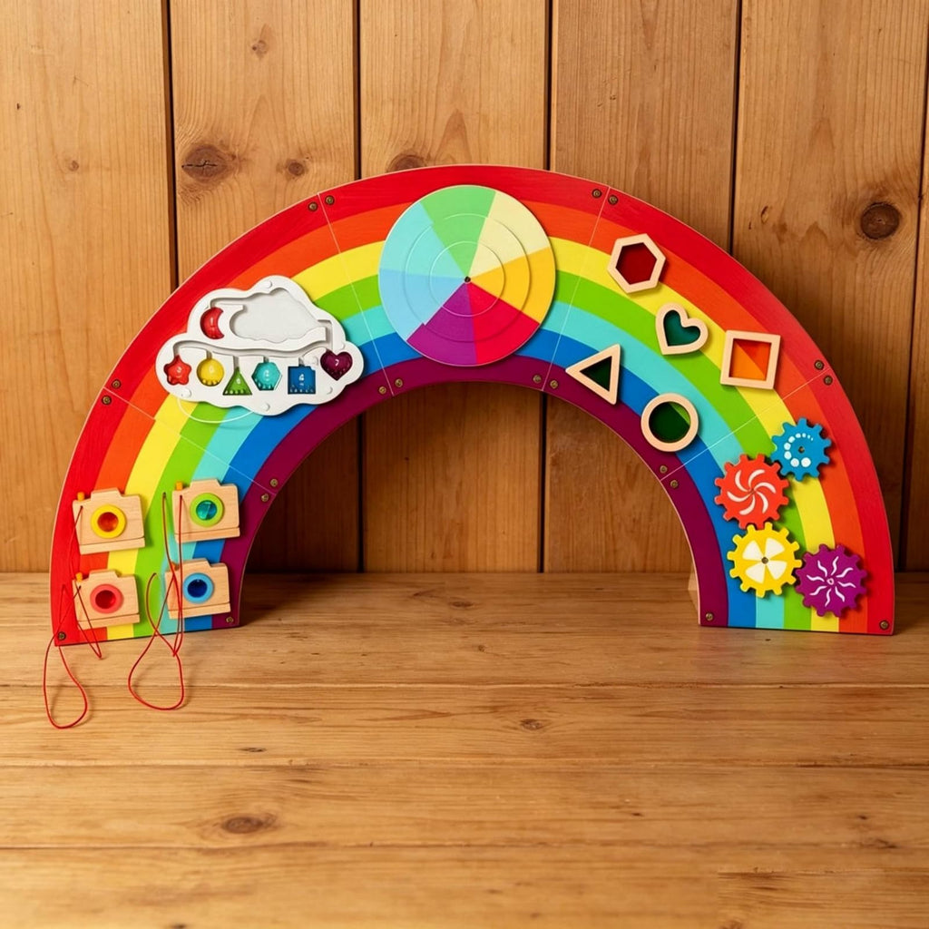 KQFCAZRE Interactive Sensory Busy Board for Fine Motor Skills