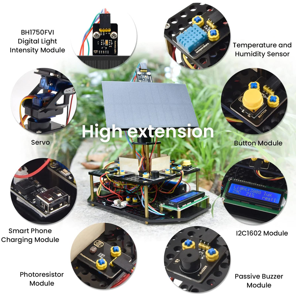 KEYESTUDIO Solar Tracking Arduino Kit for Teens and Adults