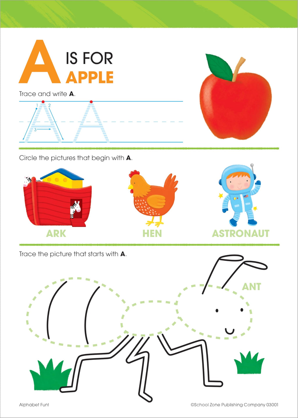 School Zone Alphabet Fun Write-and-Reuse Workbook