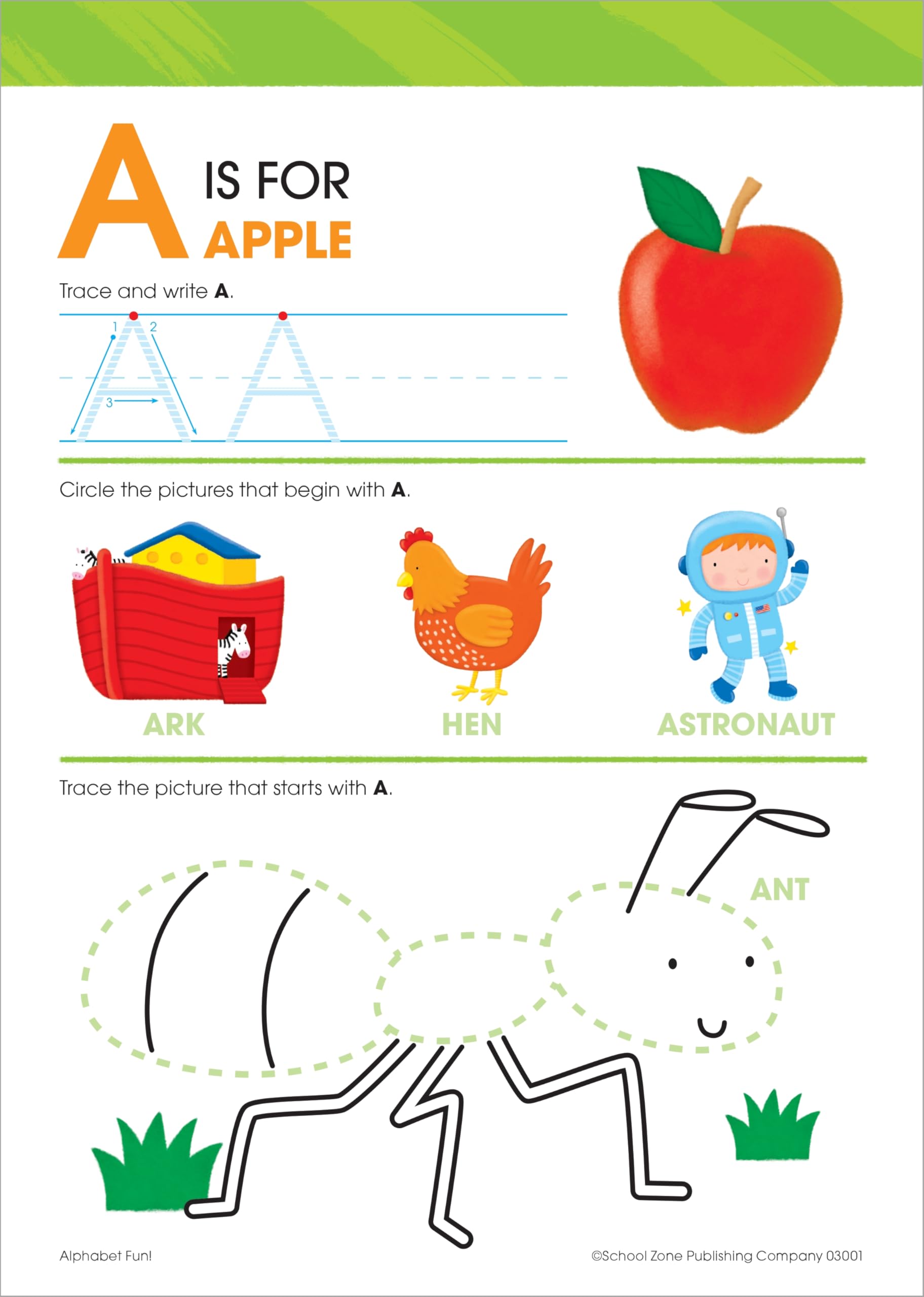School Zone Alphabet Fun Write-and-Reuse Workbook