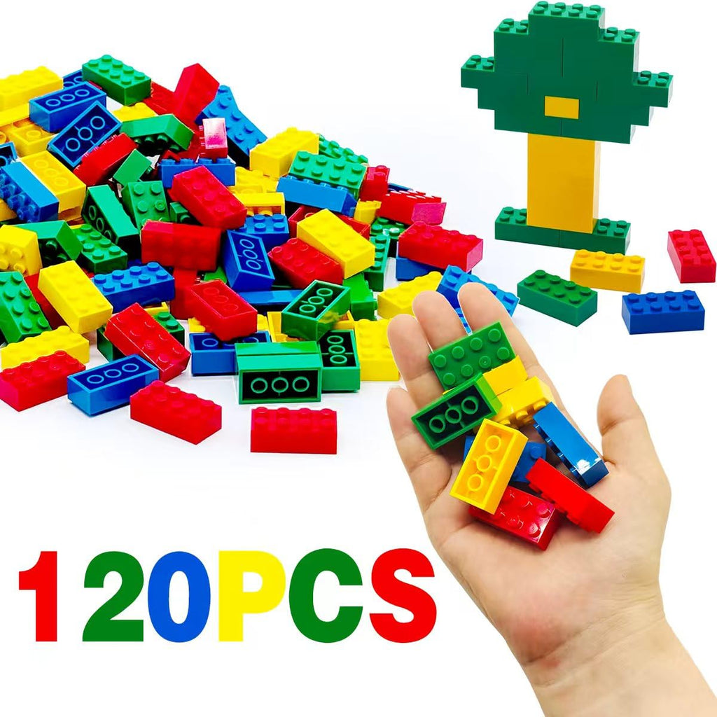 120-Piece Classic 2x4 Building Bricks Set for Kids