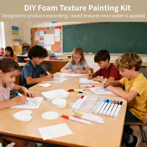 byepica Foam Texture Painting Kit with 12 Acrylic Markers