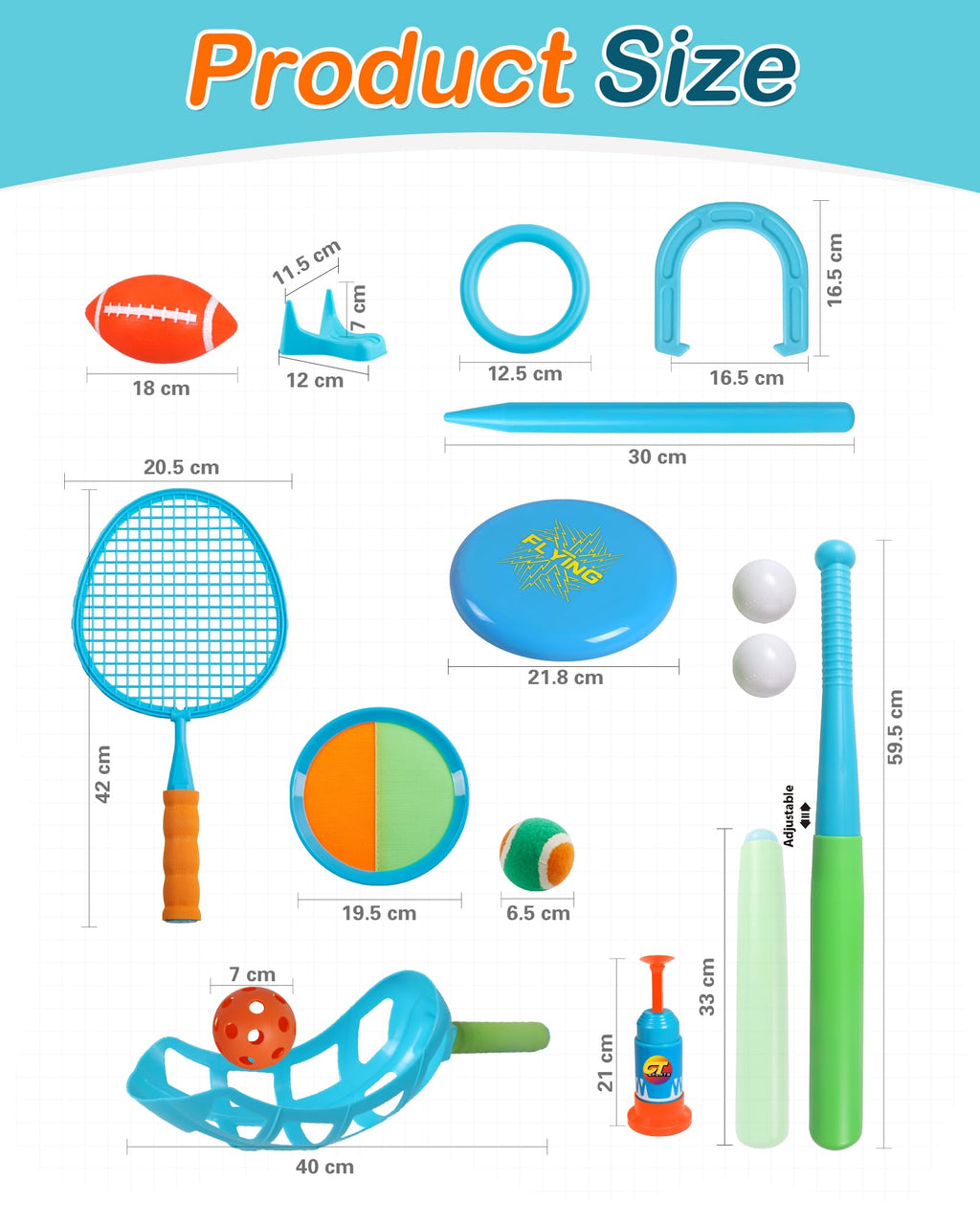 8-in-1 Backyard Sports Game Set for Kids Ages 4–8