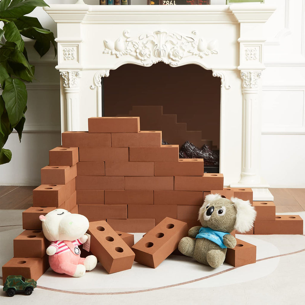 Zhanmai 50-Pack Large Foam Building Bricks for Kids