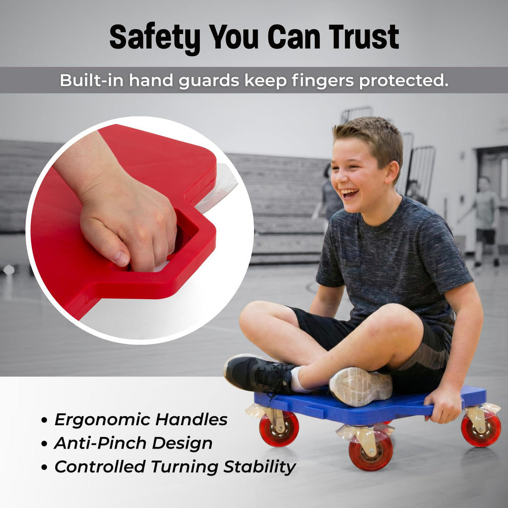 Cosom 16-Inch Sit and Scoot Board with Safety Handles