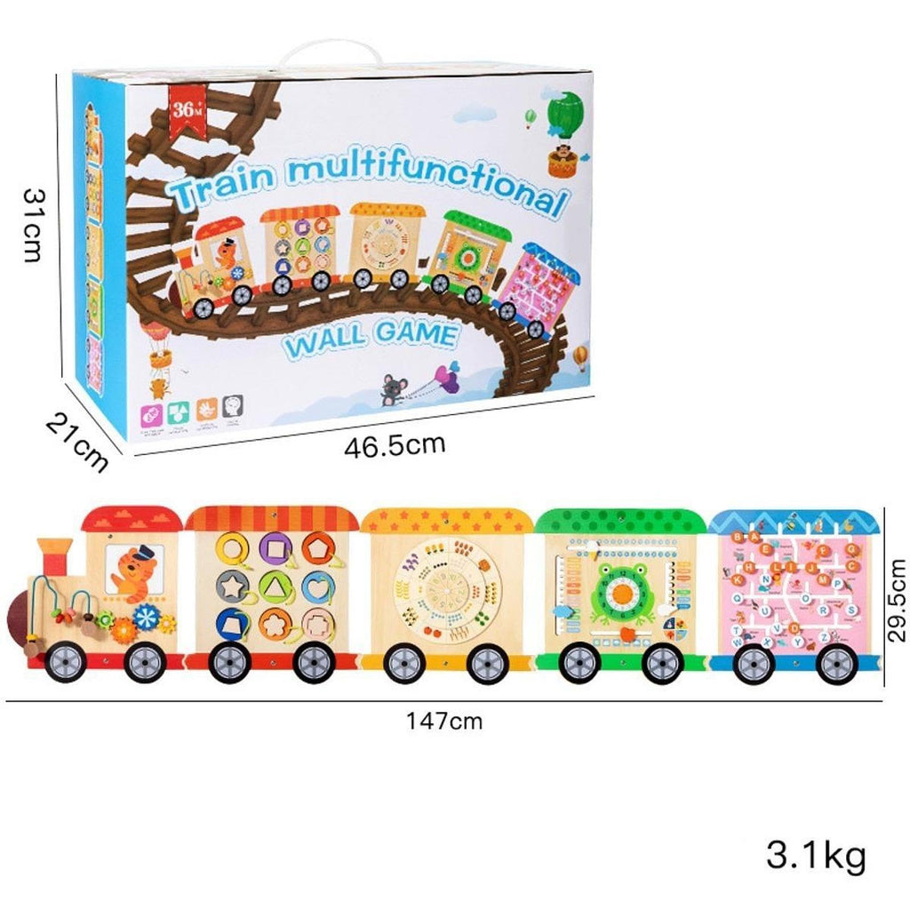 Harayaa Wooden Sensory Wall Board for Shapes and Colors