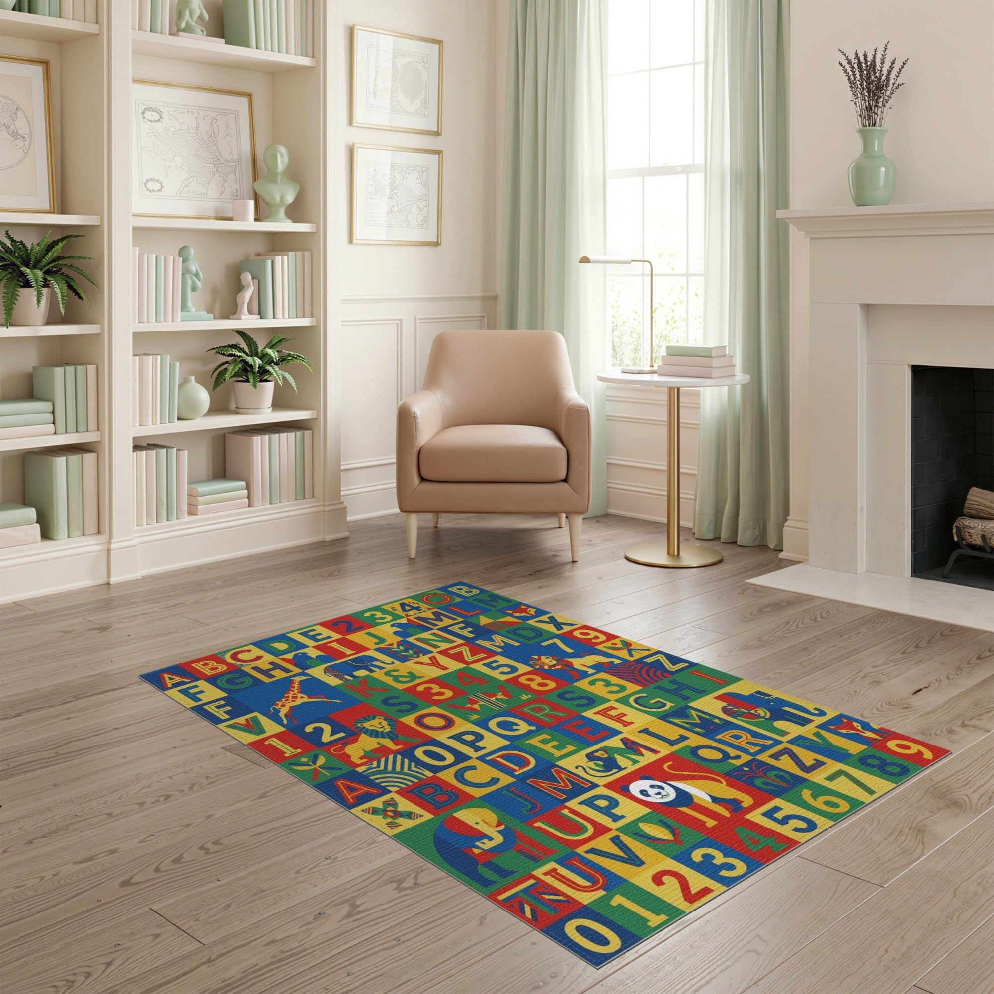 ODIKA Washable Non-Slip Stain-Resistant Area Rug