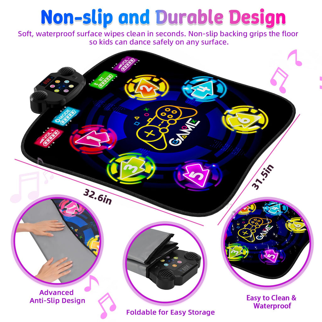 LZFYMXOK Bluetooth LED Dance Mat with Five Game Modes