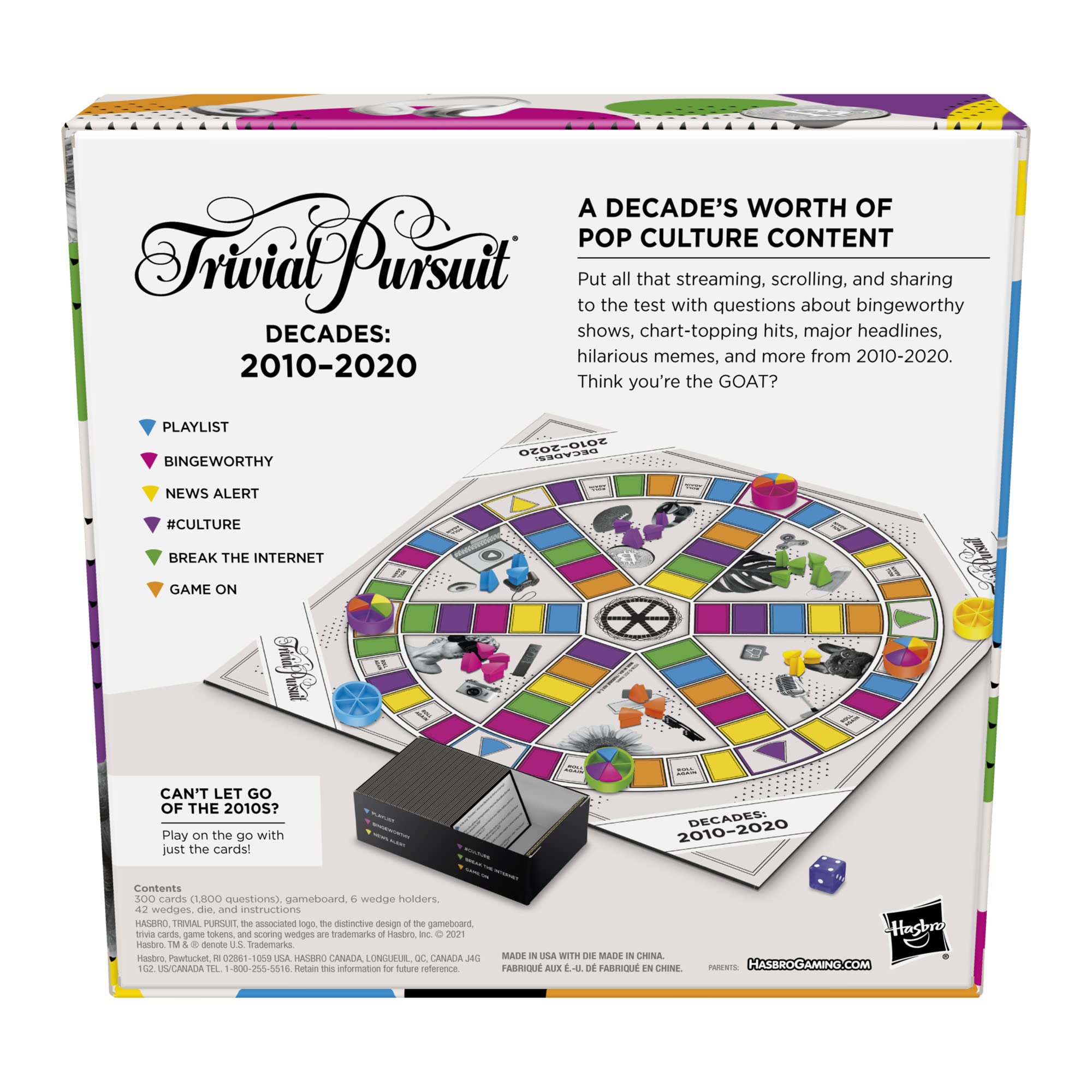 Trivial Pursuit Decades 2010–2020 Pop Culture Trivia Game
