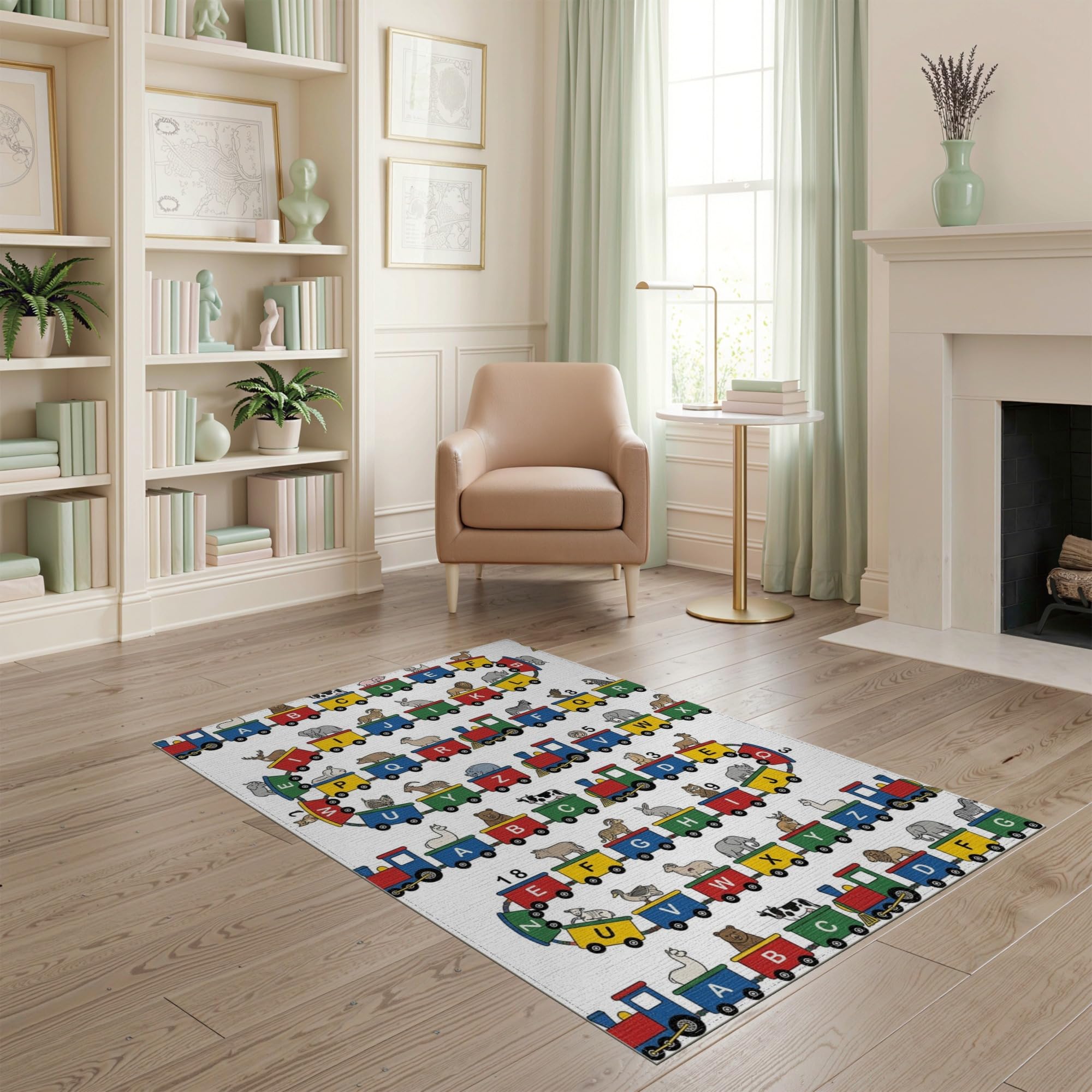 ODIKA Washable Non-Slip Stain-Resistant Area Rug