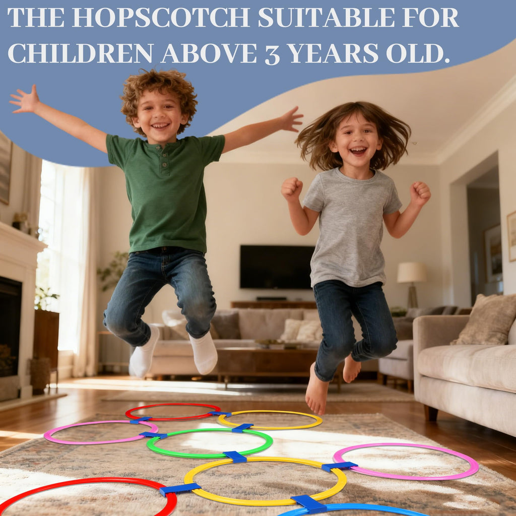 WTYIY Multi-Game Hopscotch Set with Bean Bags