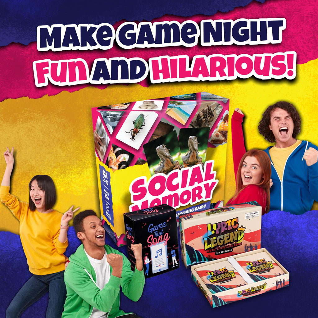 Social Memory Strategic Matching Card Game for Families